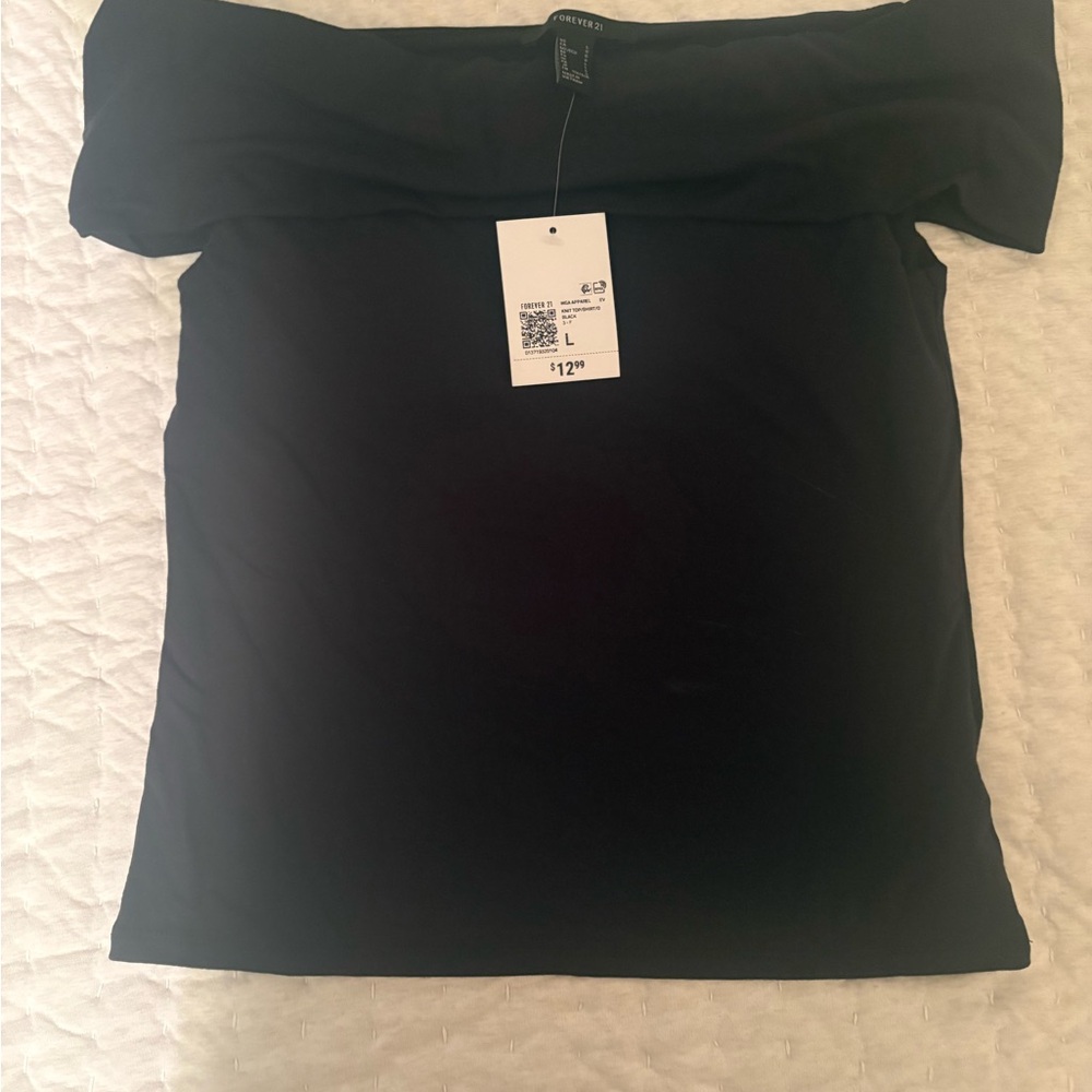 Forever 21 Black Off-Shoulder Blouse
